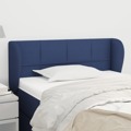 Cabeceira de Cama C/ Abas Tecido 83x23x78/88 cm Azul