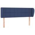 Cabeceira de Cama C/ Abas Tecido 147x23x78/88 cm Azul