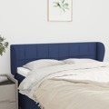 Cabeceira de Cama C/ Abas Tecido 147x23x78/88 cm Azul