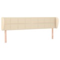 Cabeceira de Cama C/ Abas Tecido 163x23x78/88 cm Creme