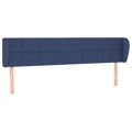 Cabeceira de Cama C/ Abas Tecido 163x23x78/88 cm Azul