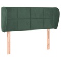 Cabeceira de Cama C/ Abas Veludo 83x23x78/88cm Verde-escuro