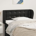 Cabeceira Cama Abas Couro Artificial 83x23x78/88 cm Preto