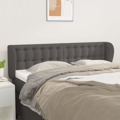 Cabeceira de Cama C/ Abas Couro Artificial 147x23x78/88cm Cinza