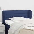 Cabeceira de Cama C/ Abas Tecido 83x23x78/88 cm Azul