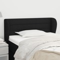 Cabeceira de Cama C/ Abas Tecido 93x23x78/88 cm Preto