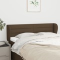 Cabeceira de Cama C/ Abas Tecido 147x23x78/88cm Castanho-escuro