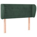 Cabeceira de Cama C/ Abas Veludo 83x23x78/88cm Verde-escuro