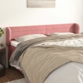 Cabeceira de Cama C/ Abas Veludo 163x23x78/88 cm Rosa