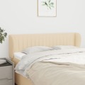 Cabeceira de Cama C/ Abas Tecido 147x23x78/88 cm Creme