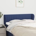 Cabeceira de Cama C/ Abas Tecido 147x23x78/88 cm Azul