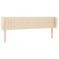 Cabeceira de Cama C/ Abas Tecido 163x23x78/88 cm Creme