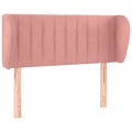 Cabeceira de Cama C/ Abas Veludo 103x23x78/88 cm Rosa