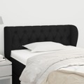 Cabeceira de Cama C/ Abas Tecido 93x23x78/88 cm Preto