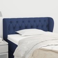 Cabeceira de Cama C/ Abas Tecido 103x23x78/88 cm Azul