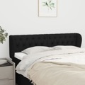 Cabeceira de Cama C/ Abas Tecido 163x23x78/88 cm Preto