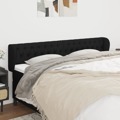 Cabeceira de Cama C/ Abas Tecido 203x23x78/88 cm Preto