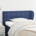 Cabeceira de Cama C/ Abas Tecido 93x23x78/88 cm Azul