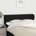 Cabeceira de Cama C/ Abas Tecido 147x23x78/88 cm Preto