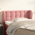 Cabeceira de Cama C/ Abas Veludo 83x23x78/88 cm Rosa