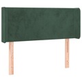 Cabeceira de Cama C/ Abas Veludo 103x16x78/88cm Verde-escuro