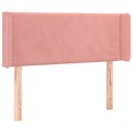 Cabeceira de Cama C/ Abas Veludo 83x16x78/88 cm Rosa