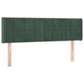 Cabeceira de Cama C/ Abas Tecido 147x16x78/88cm Verde-escuro