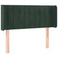 Cabeceira de Cama C/ Abas Veludo 83x16x78/88 cm Verde-escuro