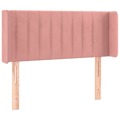 Cabeceira de Cama C/ Abas Veludo 83x16x78/88 cm Rosa