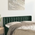 Cabeceira de Cama C/ Abas Tecido 147x16x78/88cm Verde-escuro