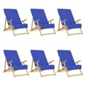 Toalhas de Praia 6 pcs 60x135 cm Tecido 400 Gsm Azul Royal