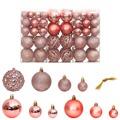 Enfeites de Natal 100 pcs 3 / 4 / 6 cm Rosa