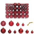 Enfeites de Natal 100 pcs 3 / 4 / 6 cm Vermelho-tinto