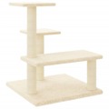 árvore P/ Gatos C/ Postes Arranhadores Sisal 61 cm Cor Creme