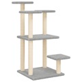 Postes Arranhadores P/ Gatos C/ Plataformas 98,5 cm Cinza-claro