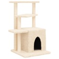 árvore para Gatos C/ Postes Arranhadores Sisal 83,5 cm Creme