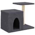 árvore Gatos C/ Postes Arranhadores Sisal 50,5 cm Cinza-escuro