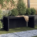 Banco de Jardim Extensível 212,5x40,5x45 cm Pinho Maciço Preto