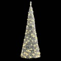 árvore de Natal Artificial Pop-up C/ 100 Luzes LED e Neve 150cm