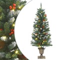 árvores de Natal Artificiais 2 pcs 100 Leds 120 cm Verde/branco