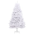 árvore de Natal Artificial Articulada com Suporte 210 cm Branco