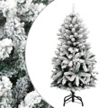 árvore de Natal Artificial Articulada C/ Flocos de Neve 120 cm