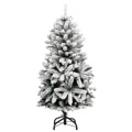 árvore de Natal Artificial Articulada C/ Flocos de Neve 150 cm