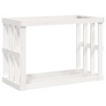 Suporte de Lenha P/ Exterior 108x52x74 cm Pinho Maciço Branco