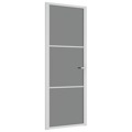 Porta de Interior 76x201,5 cm Vidro Esg e Alumínio Branco