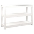 Mesa Consola 110x40x74 cm Pinho Maciço Branco