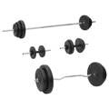 Conjunto de Barras e Halteres com Discos 90 kg