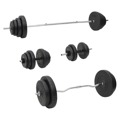 Conjunto de Barras e Halteres com Discos 120 kg