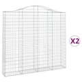 Cestos Gabião Arqueados 2pcs 200x30x180/200cm Ferro Galvanizado