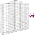 Cestos Gabião Arqueados 6pcs 200x50x180/200cm Ferro Galvanizado